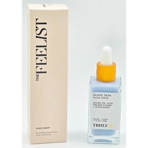 Truly Glass Skin Facial Serum 1.7oz/ THE FEELIST Juice Shot Smoothing Polish 2.5
